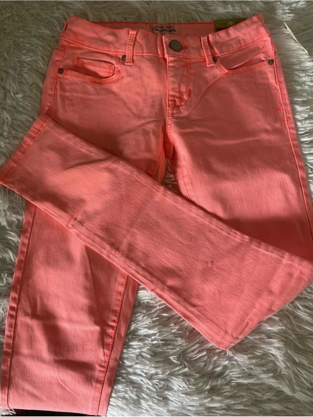 NWT Y2K Aeropostale LOLA Jegging (Low Rise/Skinny) in Neon Orange - Style #0218